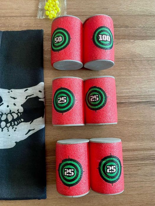 Airsoft Pack + Alvos + balaclava e bbs