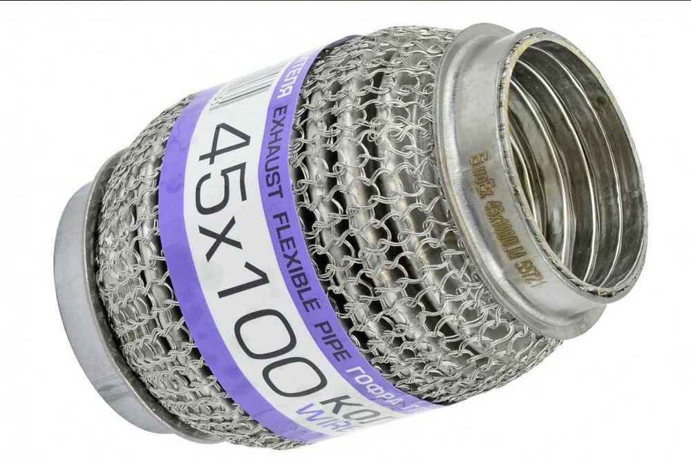 Гофра приемной трубы 45х100 Кольчуга интерлок (3-х слойная) EuroEx