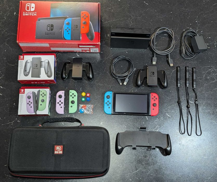 Nintendo Switch + akcesoria (Mega zestaw)