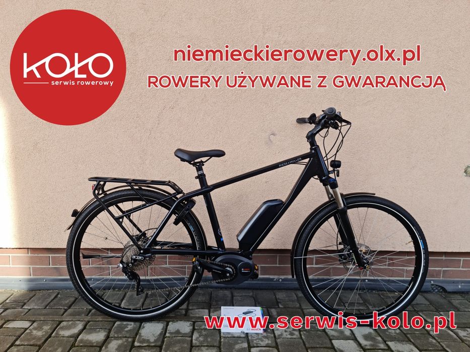 Rower elektryczny męski RIESE MULLER koła 28 SHIMANO DEORE XT alu