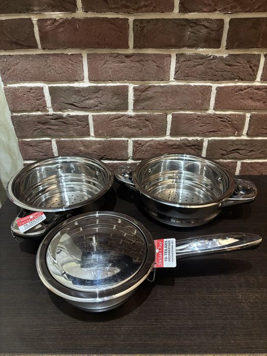 Nowe powystawowe garnki ze stali nierdzewnej 18/10 firmy Swiss Chef