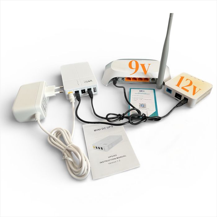 Mini ups ДБЖ WGP 27W 13500mAh з блоком живлення безперебійник для роут