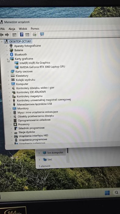 Laptop gamingowy Acer Nitro 5 rtx3060 i5 12gen