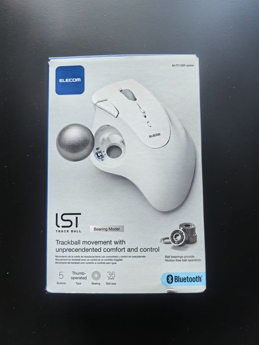 ELECOM IST M-IT11BRWH Trackball Bluetooth 5.3 – biały