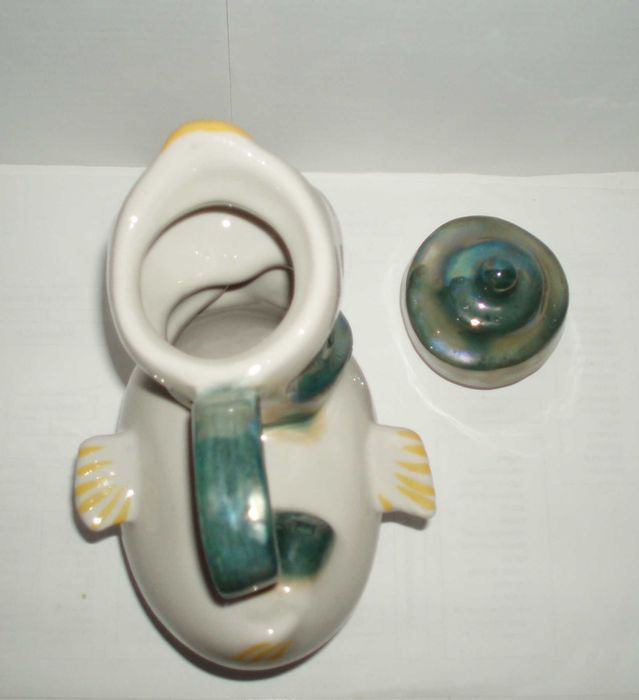 Кувшин чайник утёнок Полонное винтаж фарфор