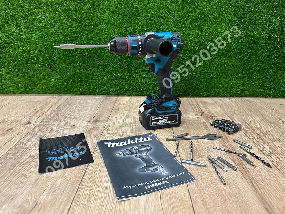 Makita 3в1 Набор Болгарка DGA504 Шуруповерт DHP485 Гайковерт DTW850BL