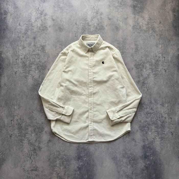 Велюровий овершот сорочка carhartt madison shirt x stone island