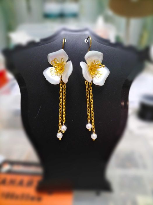 Сережки квіточки біжутерія