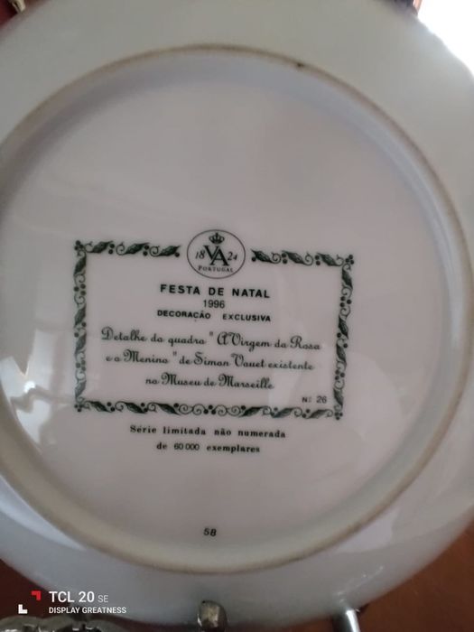 Pratos de coleção da Vista Alegre