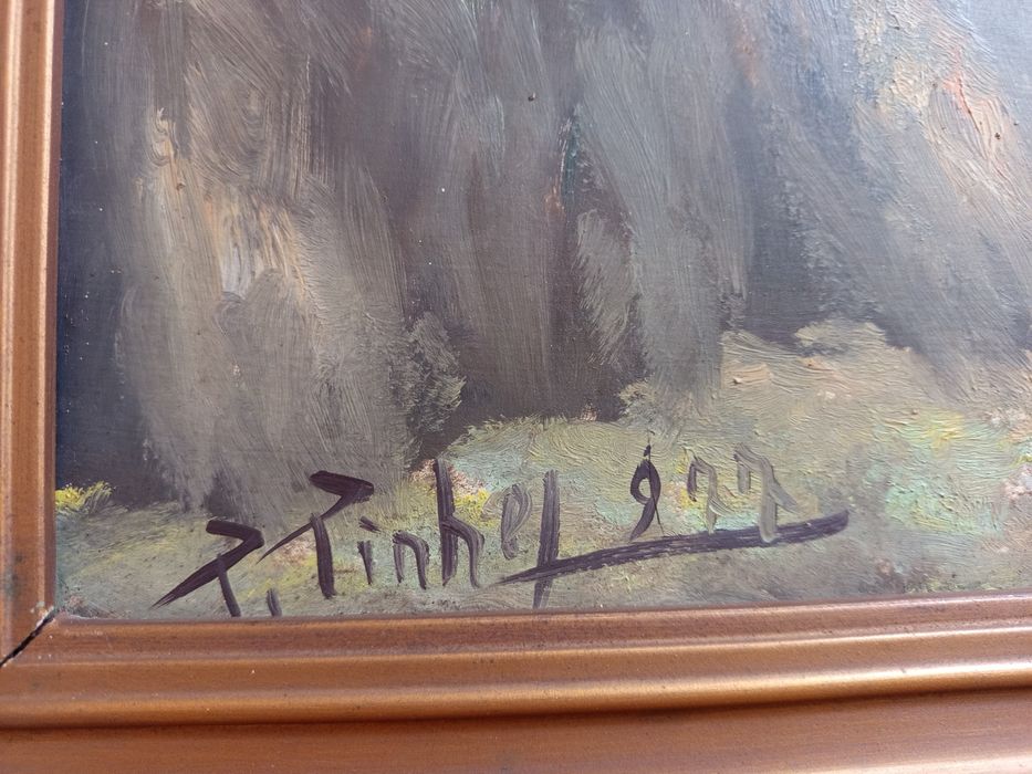 Pintura antiga a óleo