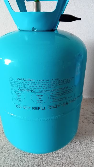 Botija de hélio vazia