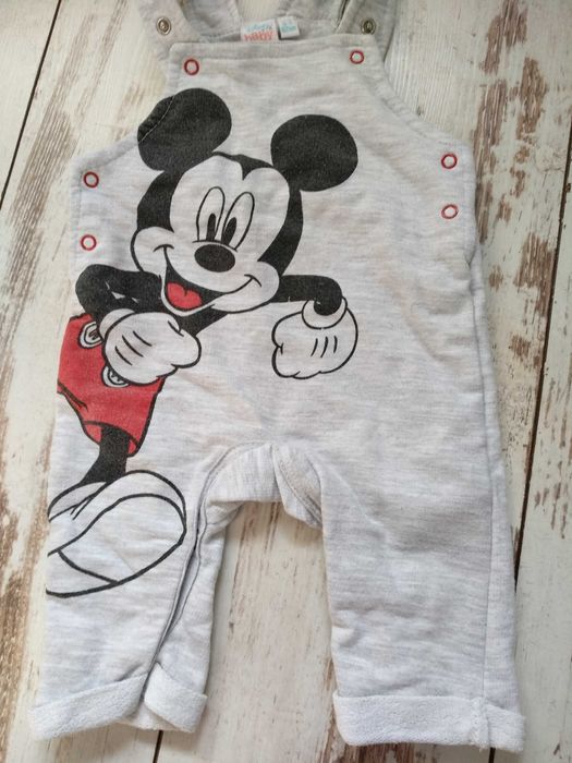 Spodnie ogrodniczki niemowlęce Myszka Mickey Disney rozm. 62