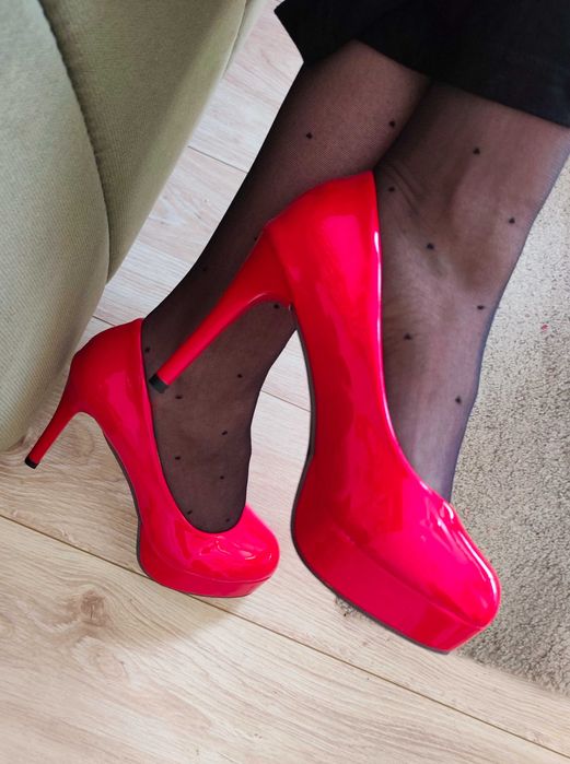 Buty na platformie szpilki na obcasie