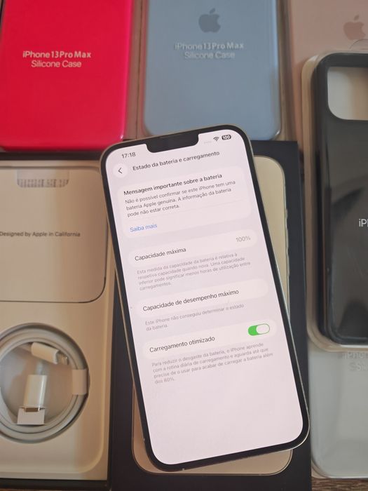 iPhone 13 Pro Max  6.7" 256GB Silver  Em Bom estado Aceito Ret