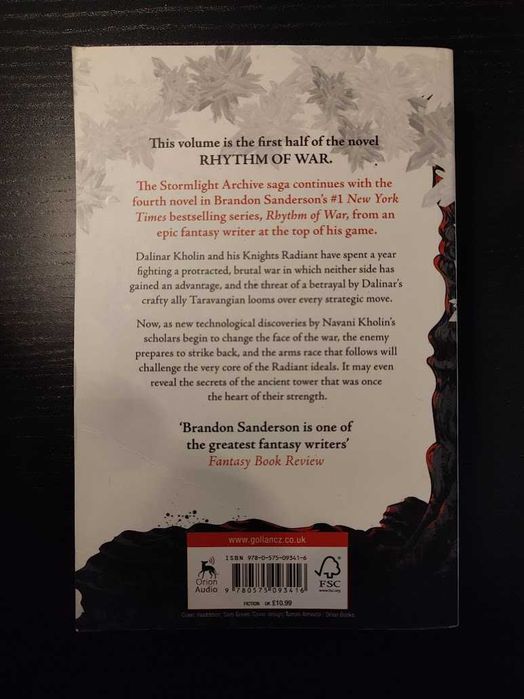 (Env. Incluído) Rhythm Of War de Brandon Sanderson