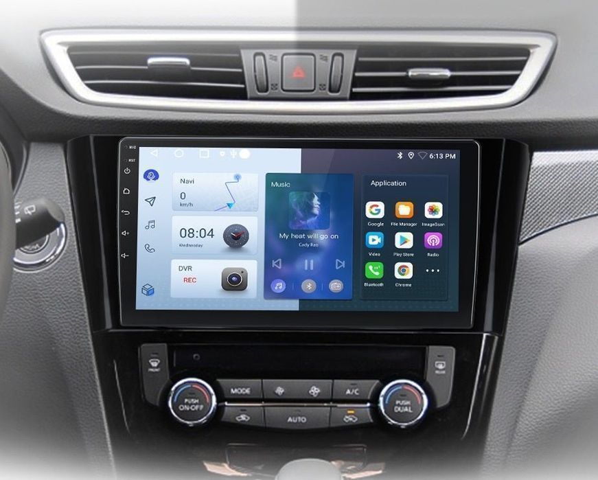 Radio 9" 2DIN Android Auto CarPlay Navi Qashqai J11 X-Trail T32 PL