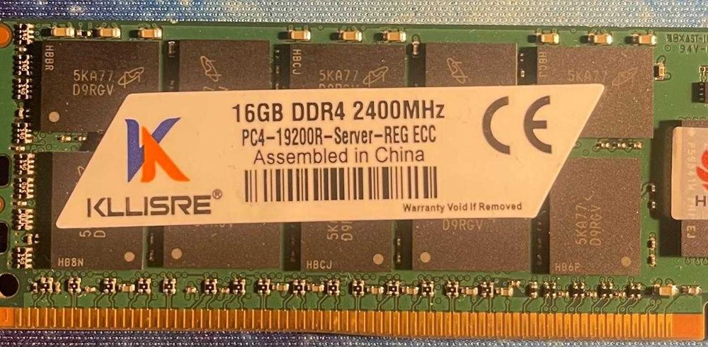 4 модуля 16 Гб DDR4-2400 Micron на 2 однакових модуля 32 Гб DDR4-2400