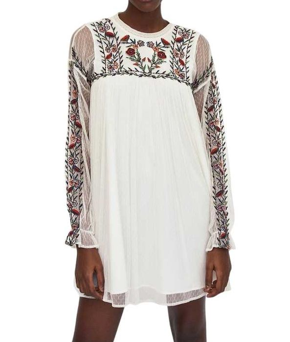 Sukienka ZARA boho zdobiona dollskill vintage retro