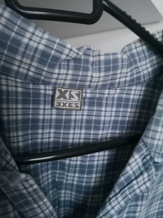 XSXS koszula w kratę niebiesko-biała r. XL