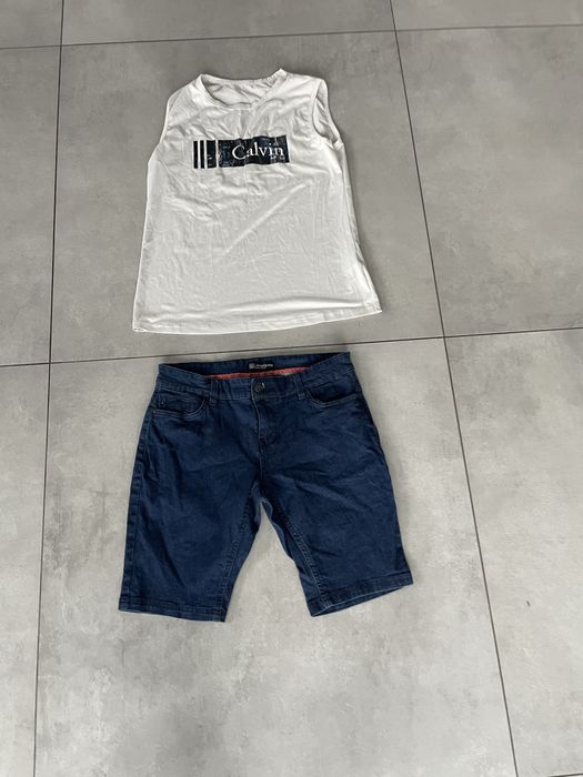 Zestaw komplet spodenki jeansowe + bluzka roz. M