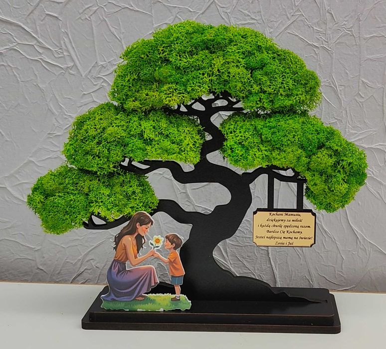 Drzewo bonsai mech 3D stojące Dzień Mamy dla mamy 30 wzorów i 27x25