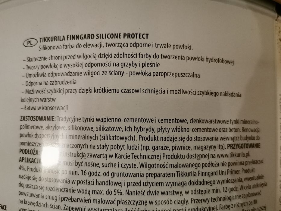 Farba fasadowa Tikkurila silikonowa 9L