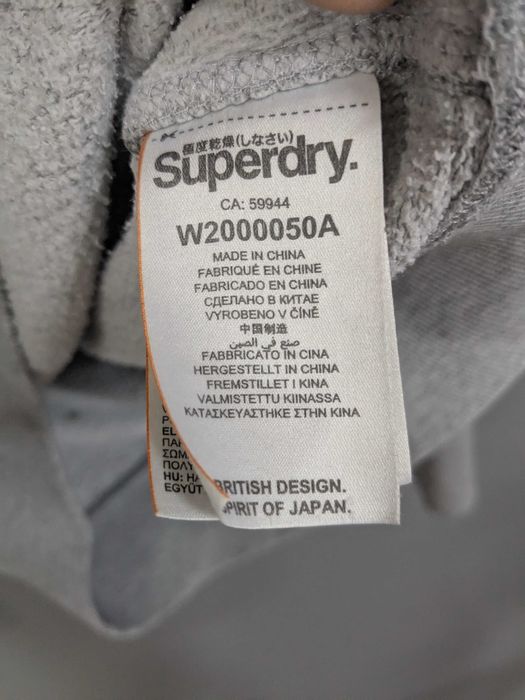 Bluza Superdry szara z kapturem rozpinana rozm. 40