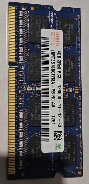 Pamięć RAM 4gb DDR3 Hynix do laptopa 2Rx8 12800s HMT351S6CFR8A
