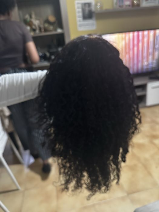 Peruca Cacheada, 100% cabelo humano - Nova