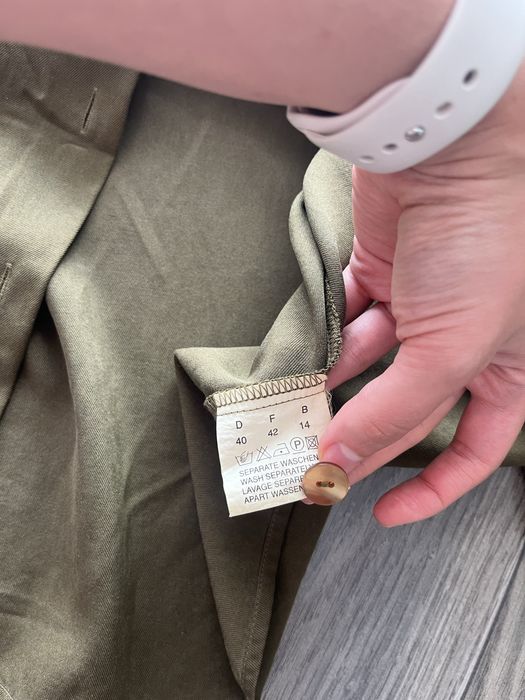 Koszula khaki 100% jedwab