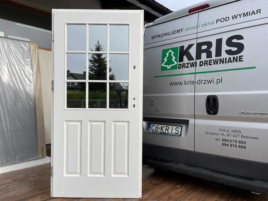 Drzwi zewnętrzne drewniane Białe,zielone,czarne,czerwone,niebieskie