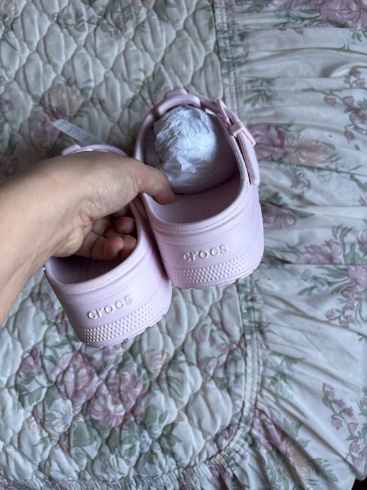 Crocs mary jane classic clog pudrowy róż klapki