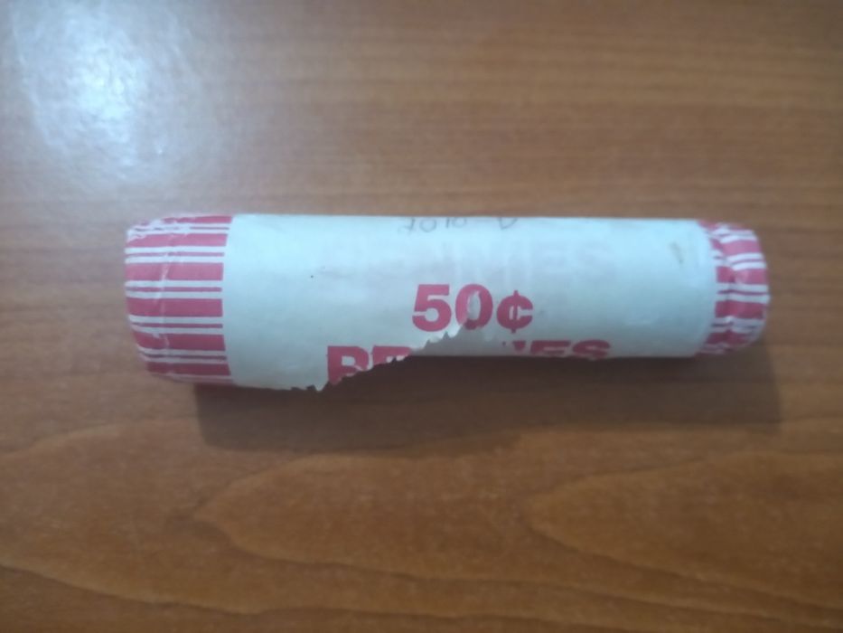 Rolo de 50 moedas de 1 penny de 2010
