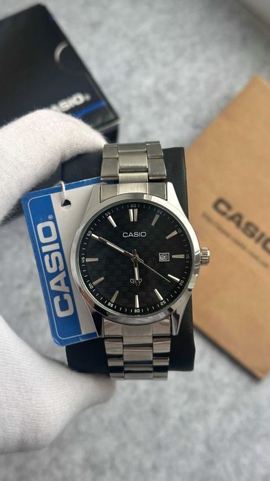 Годинник Casio MTP-VD03 Silver/Black | Наручные часы | Vintage A159