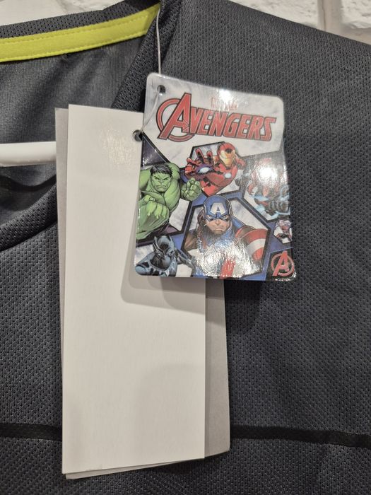 Koszulka sportowa marvel s szybkoschnąca szara zbroja przebranie nowa