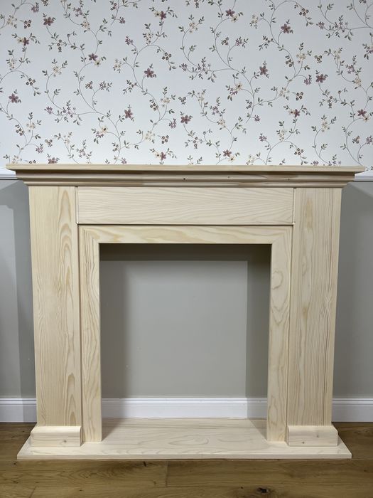 Drewniany portal kominkowy atrapa kominka eko loft Konsola Boho