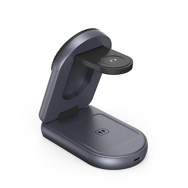 Tech-Protect A53/3In1 Magnetic Magsafe Wireless Charger 25W Qi2.2 Dark