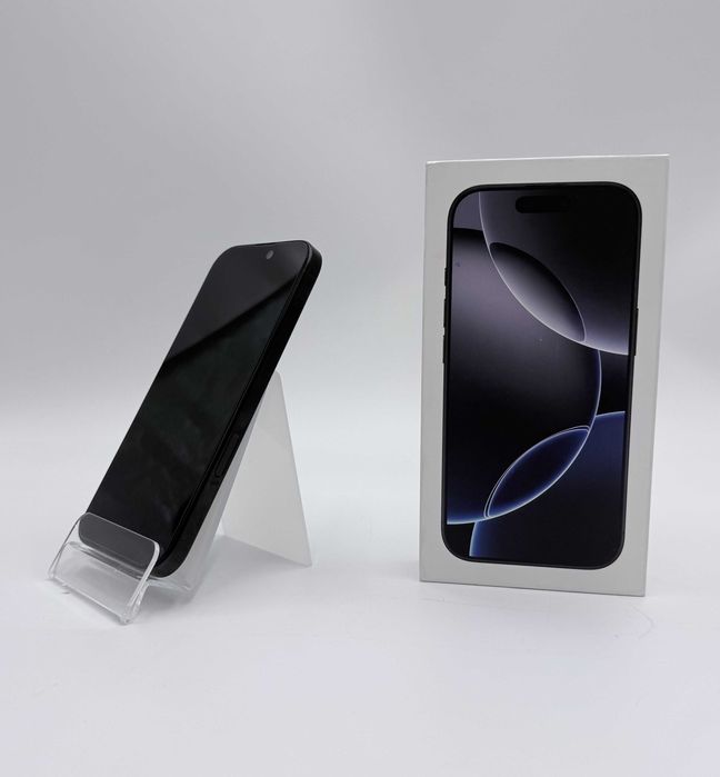 iPhone 16 Pro 128GB Black Titanium 100% bateria FV