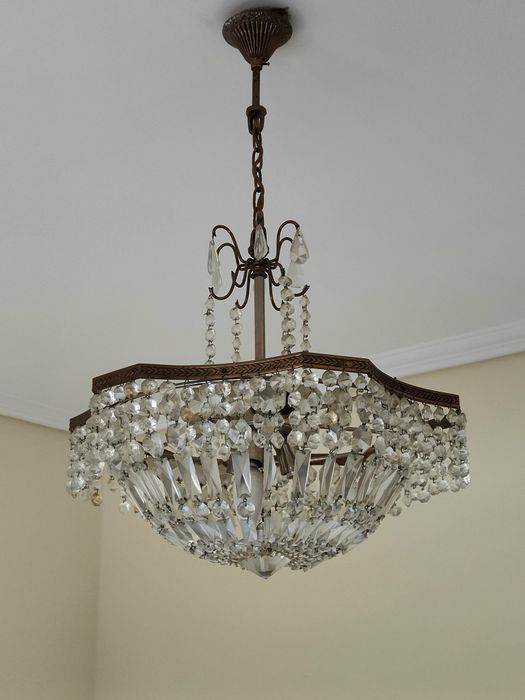 Candeeiro de teto  de cristal