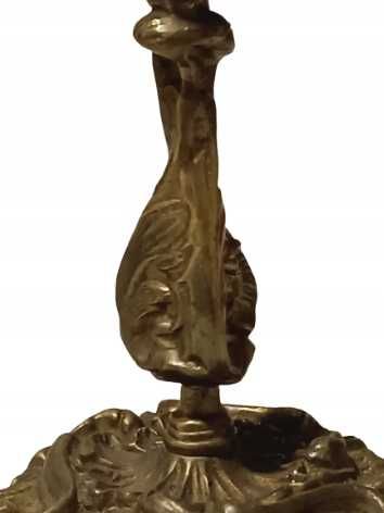 Świecznik mosiężny klasyczny | Styl pałacowy | 19,5 cm