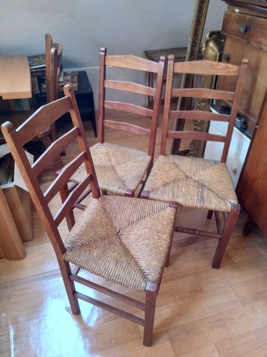 Krzesła 3 sztuki fajny stan, drewniane