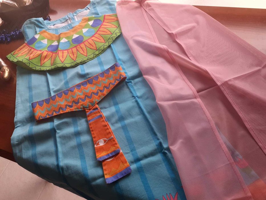 Fato de Carnaval de Cleópatra 6-7 anos