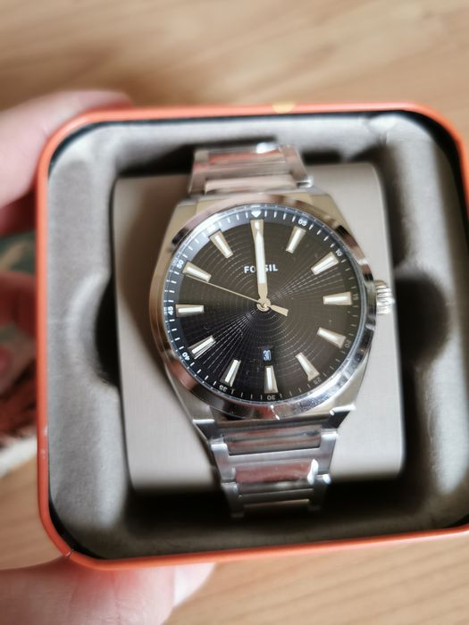 Zegarek Fossil Everett 3 Hand FS-5821 w kolorze srebrnym 42 mm nowy ...