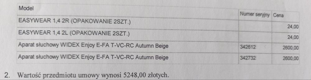 Aparat słuchowy beżowy