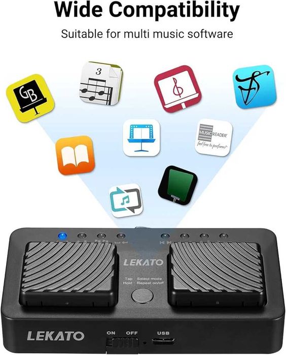 Lekato bezprzewodowy przewracania stron, Bluetooth, z kompaktową