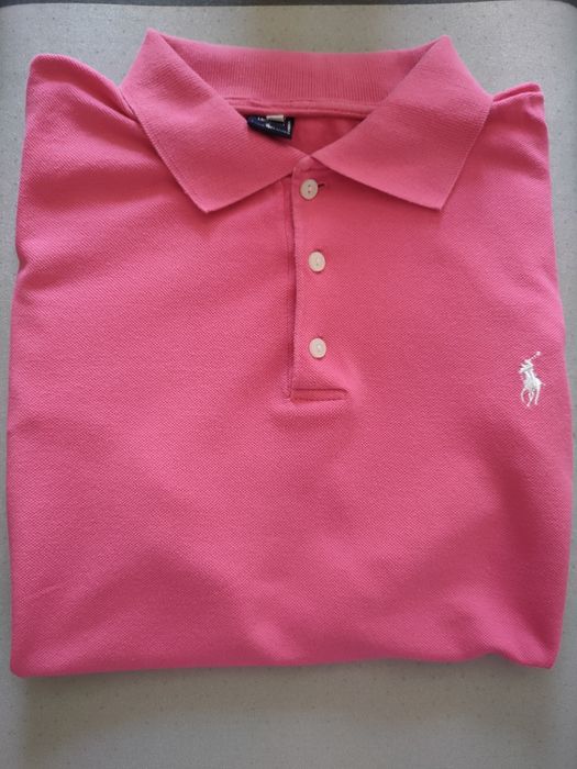 Piękna różowa koszulka Polo Ralf Lauren - XL