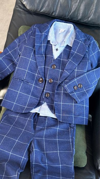 Костюм набір на хлопчика 4-ка,елегантний картатий комплект 110 р