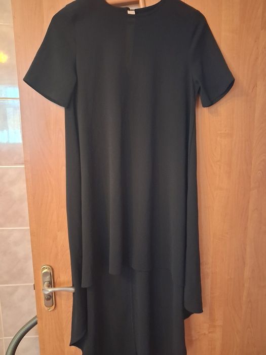 Чорне стильна вечірнє плаття, асиметричне, спереду міні, заду довге