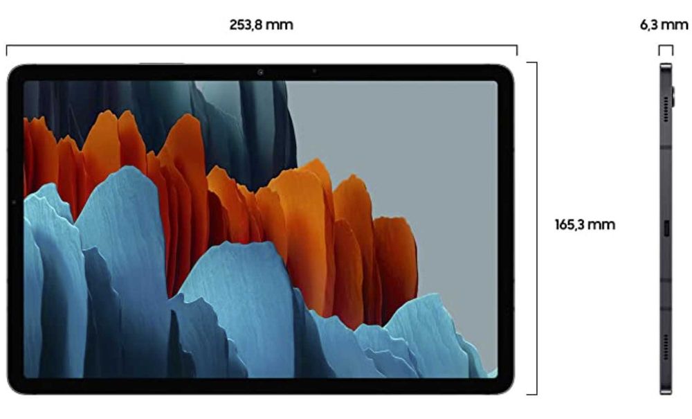 Samsung Galaxy Tab S7 Tablet, 256GB, Black, with Original Keyboard Cover64170296072834122