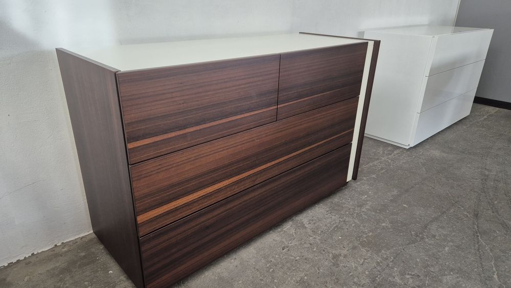 Cómoda 4Gavetas Eucalipto Fumado e Lacado Beige